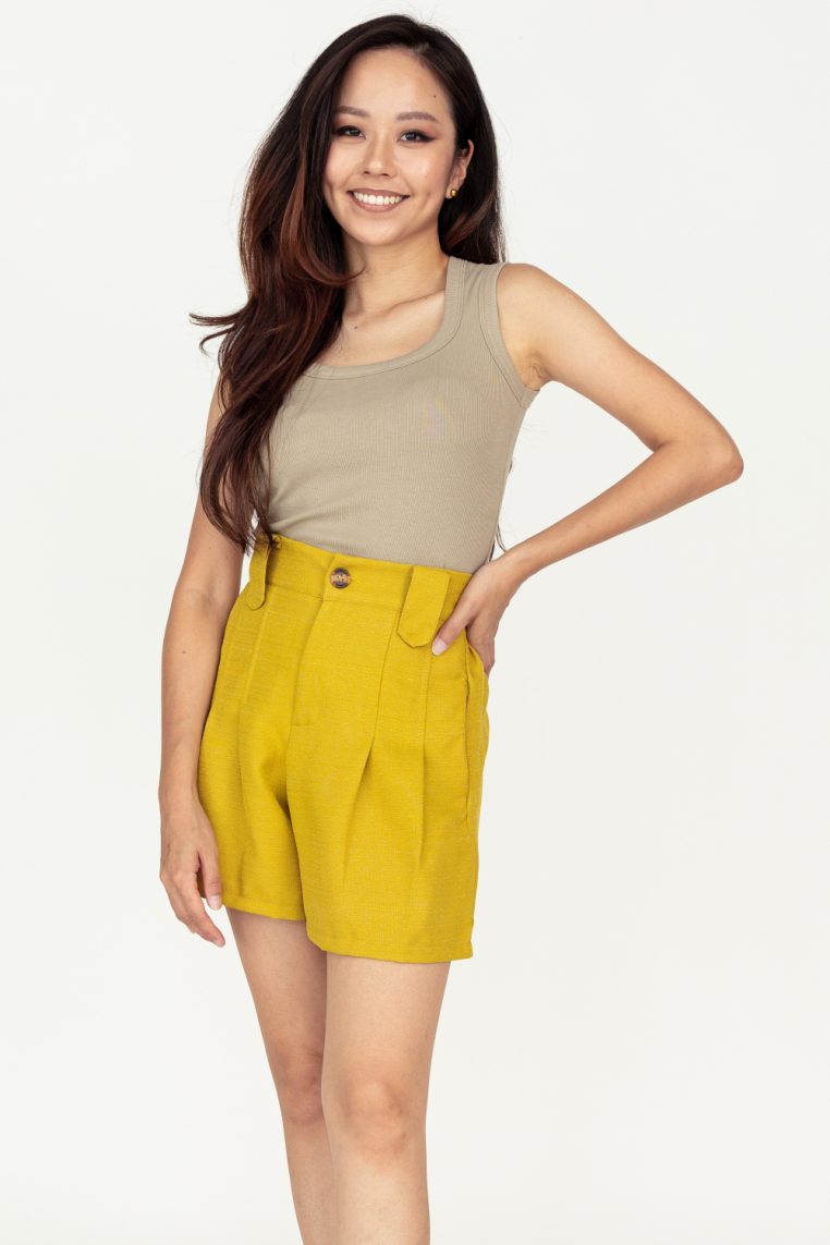 Thick Strap Padded Tank Top - Taupe