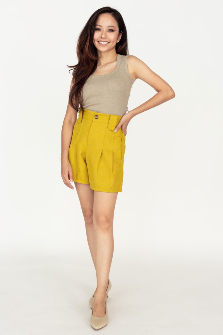 Thick Strap Padded Tank Top - Taupe - Image 3