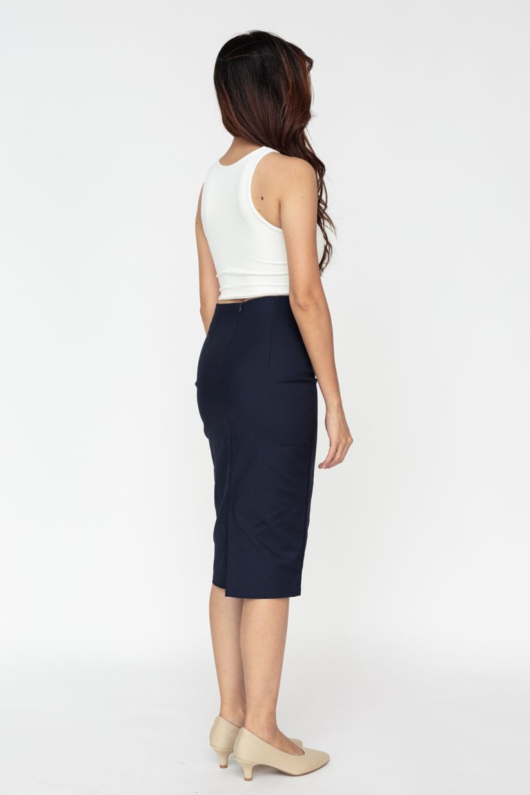 navy blue pencil skirt dress Plus Size Navy Blue Pencil Skirt
