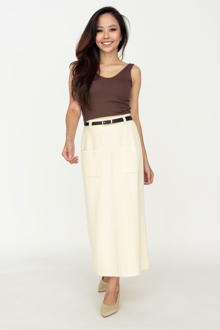 V Back Padded Crop Tank - Brown - Image 4