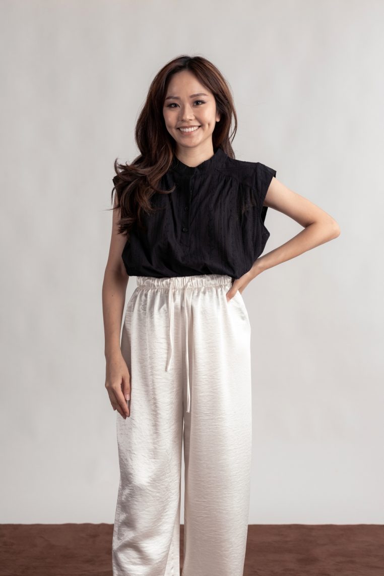 Embroidered Cotton Sleeveless Shirt - Black