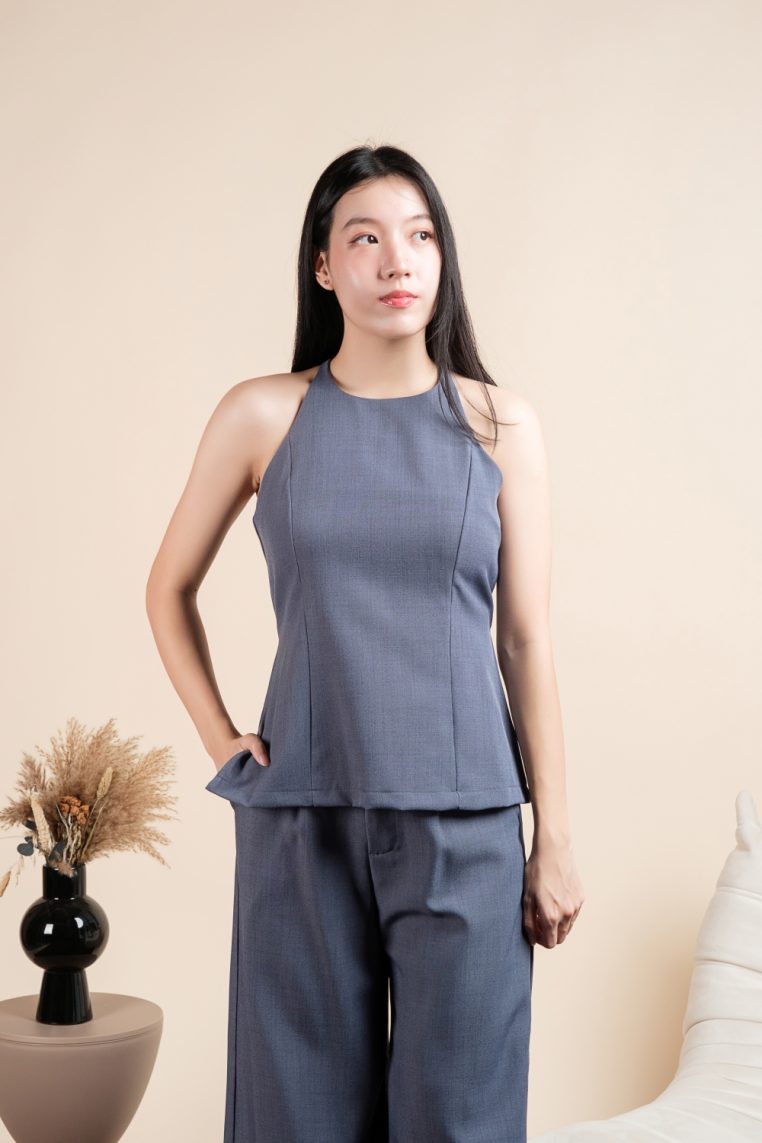 High Neck Fit and Flare Co-ord Set - Image 11