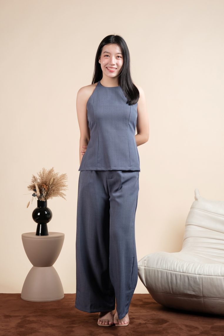 High Neck Fit and Flare Co-ord Set - Image 5