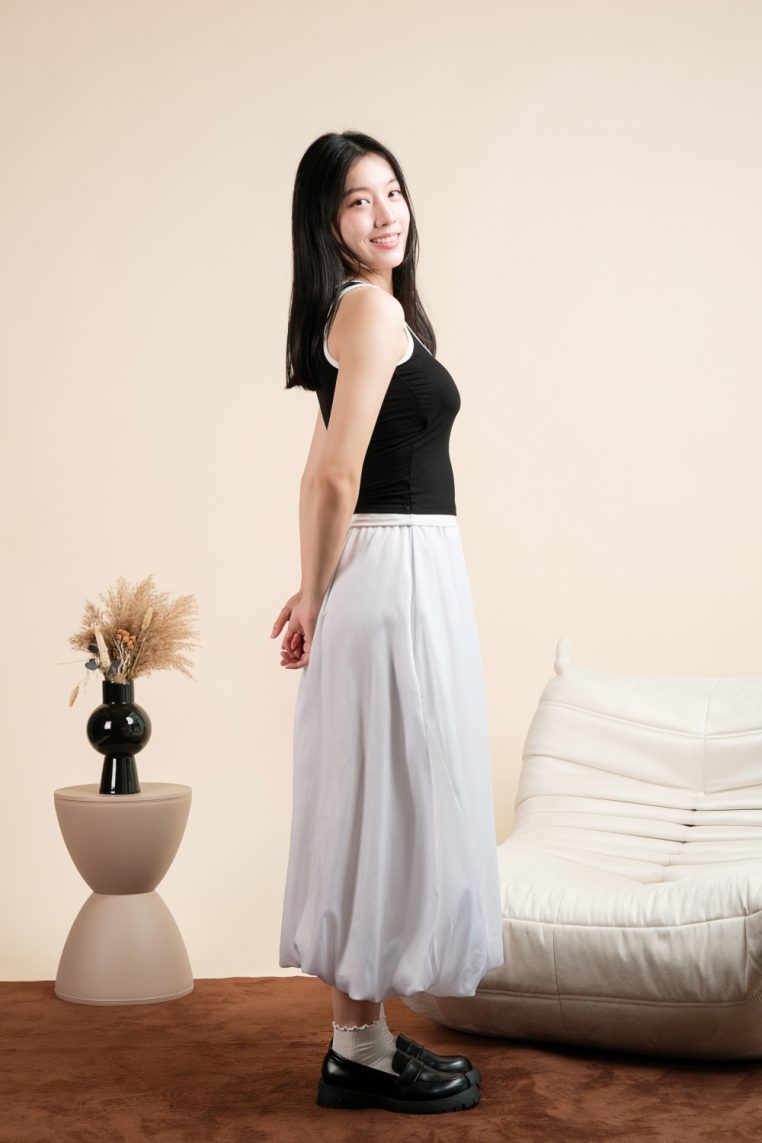 Contrast Hem Padded Tank Top - Black - Image 8