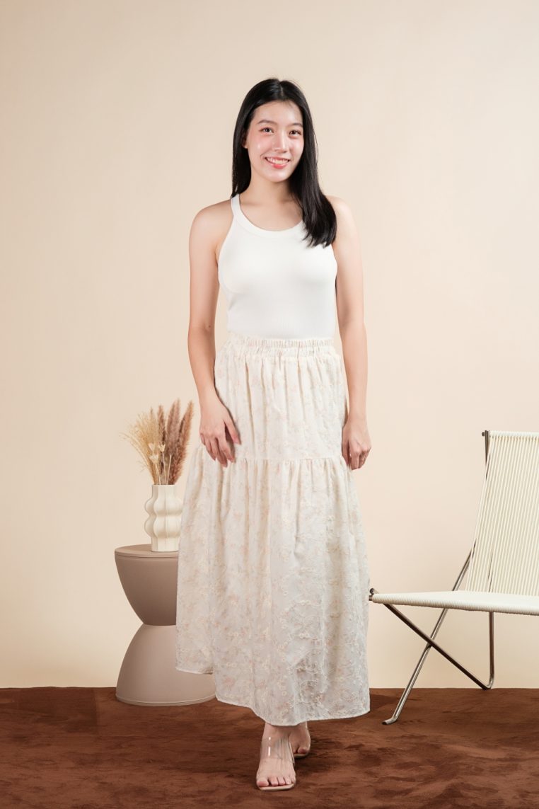 Ribbed Halter Padded Top - White - Image 3